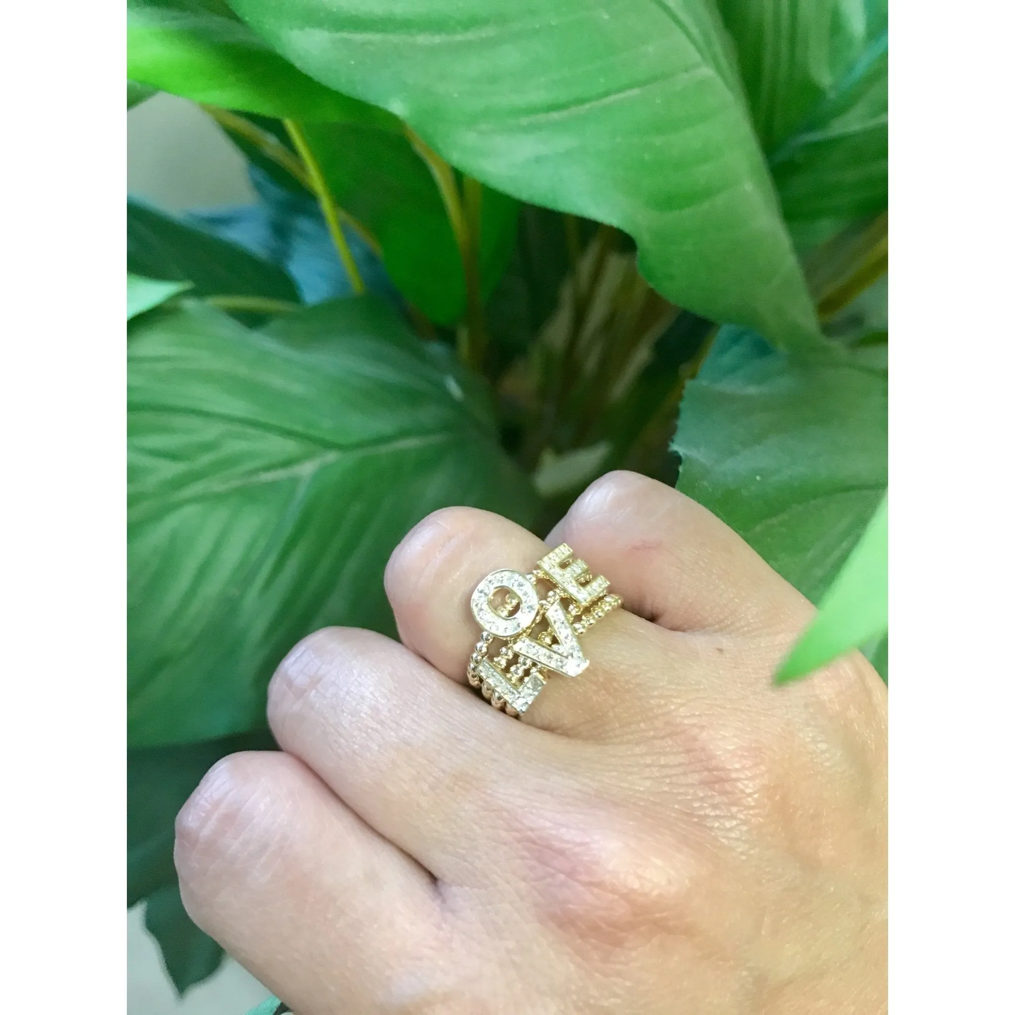 Diamond Initial Rings | 14K Gold | Stackable Diamond Letter Rings