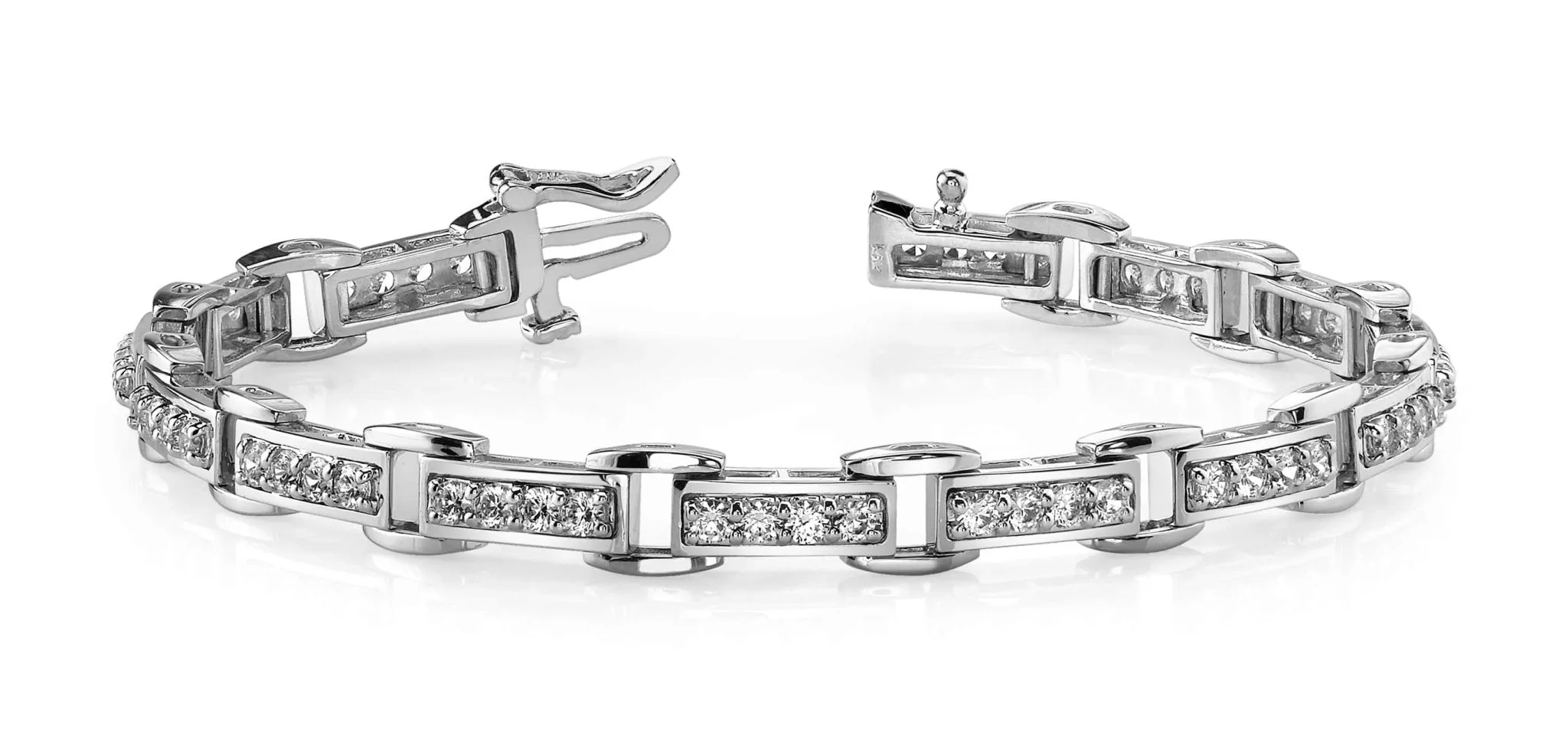 Diamond Quad Link Diamond Bracelet with 2.42 ct.(finished) 2.5mm