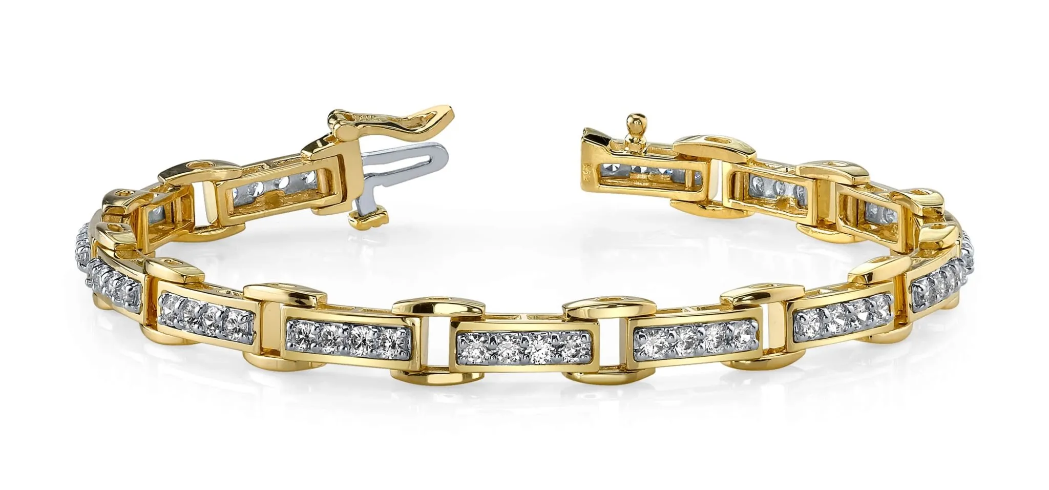 Diamond Quad Link Diamond Bracelet with 2.42 ct.(finished) 2.5mm