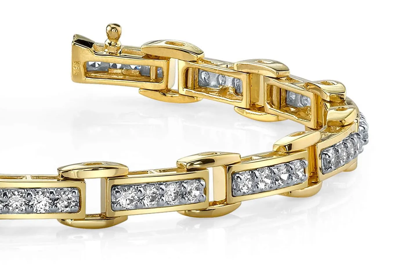 Diamond Quad Link Diamond Bracelet with 2.42 ct.(finished) 2.5mm