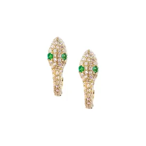 Diamond Snake Hoop Earrings