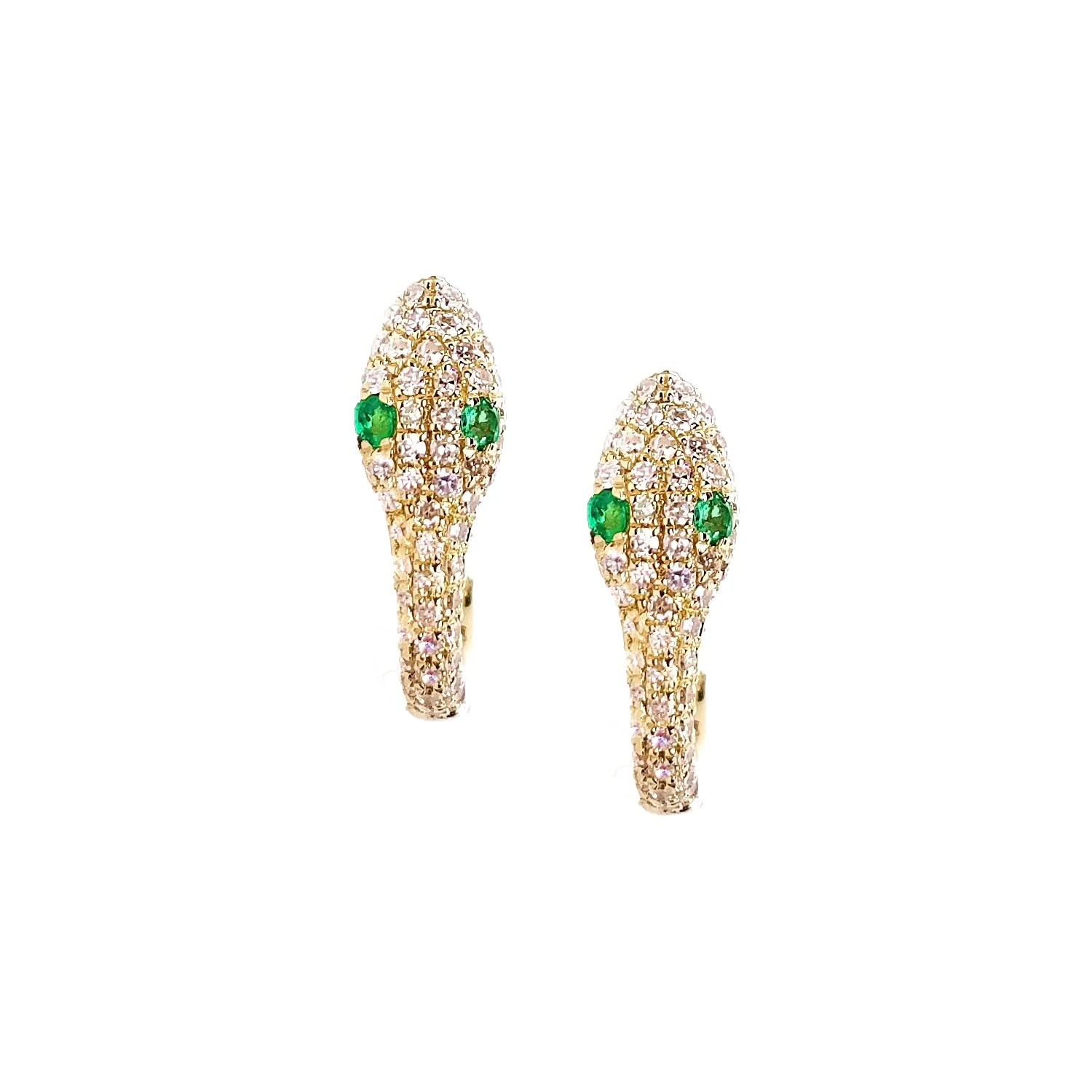 Diamond Snake Hoop Earrings