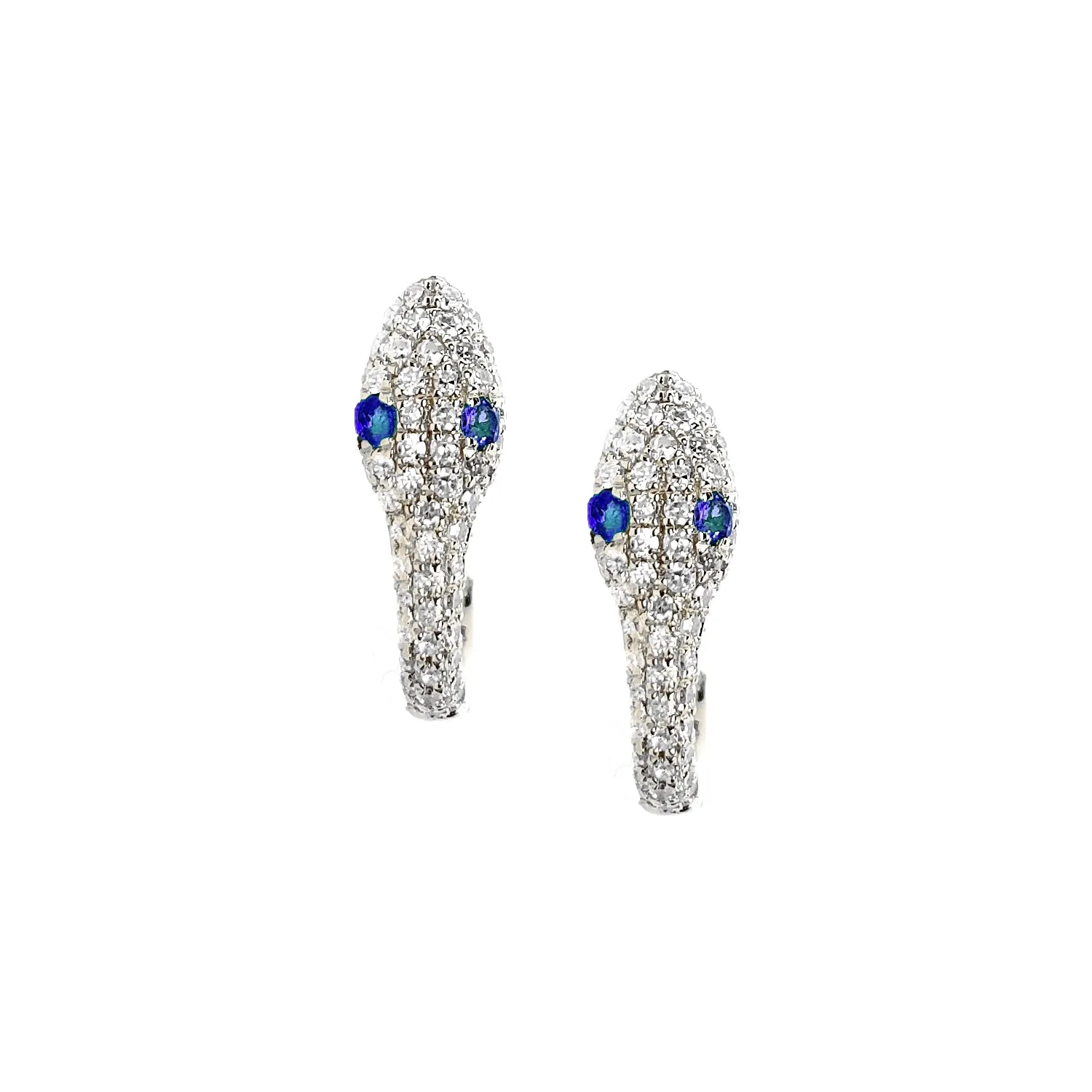 Diamond Snake Hoop Earrings