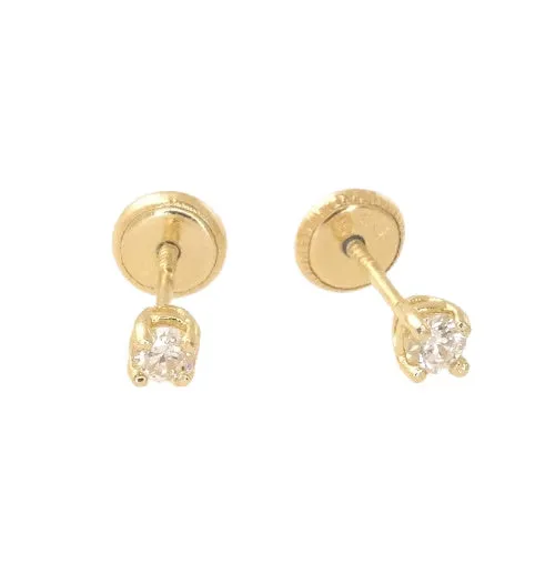 Diamond Solitarie Baby Earrings