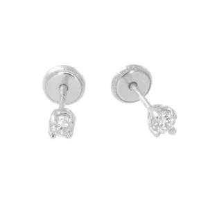 Diamond Solitarie Baby Earrings