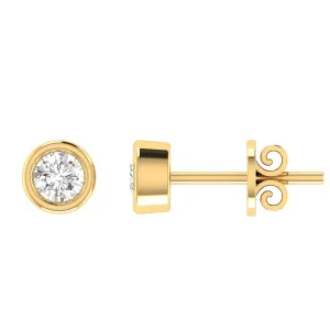 Diamond Stud Earrings with 0.50ct Diamonds in 18K Yellow Gold - 18YBE50