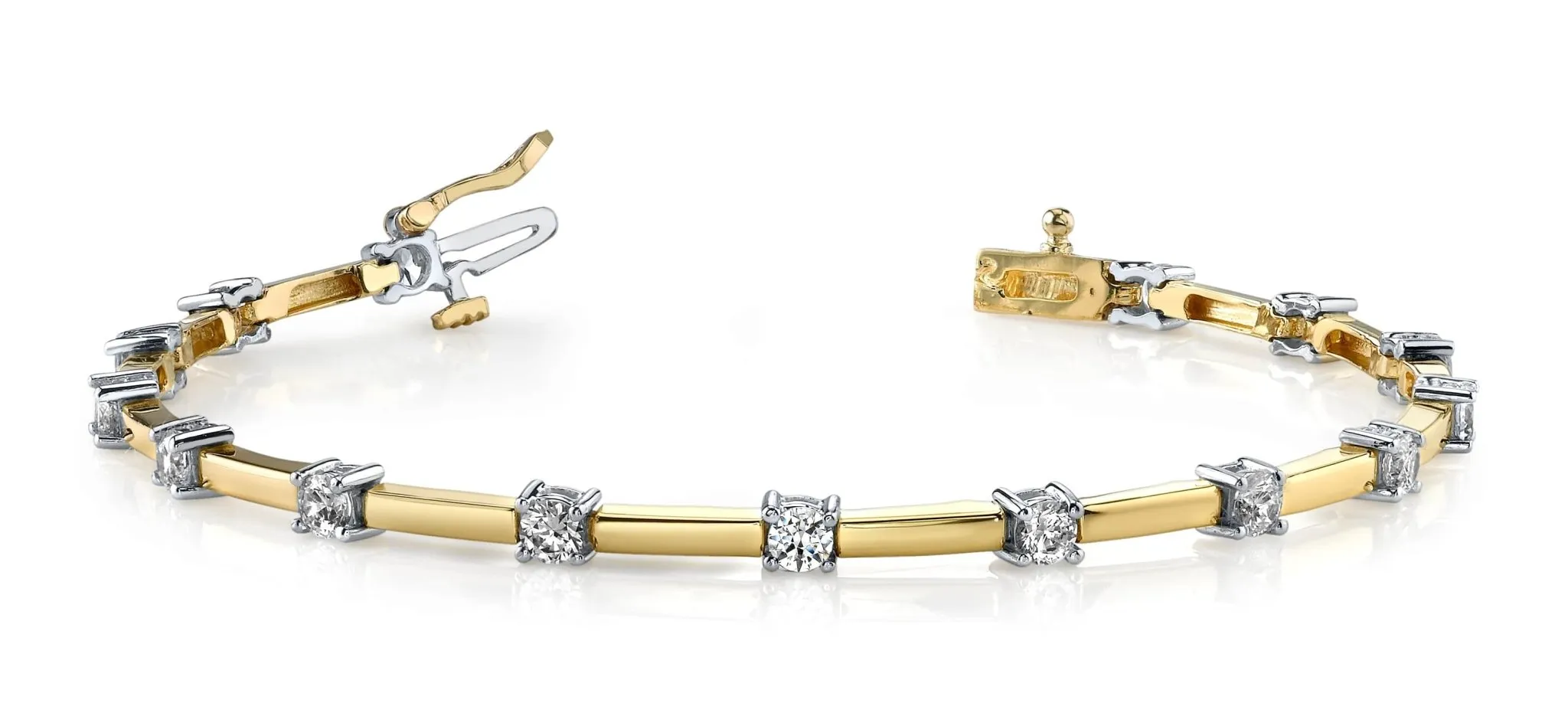 Diamond Train Link Diamond Bracelet with 0.96 ct.(finished) 2.6mm