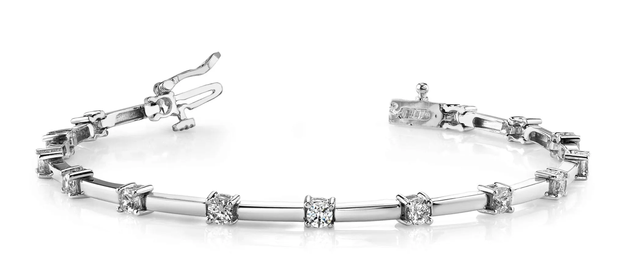 Diamond Train Link Diamond Bracelet with 0.96 ct.(finished) 2.6mm