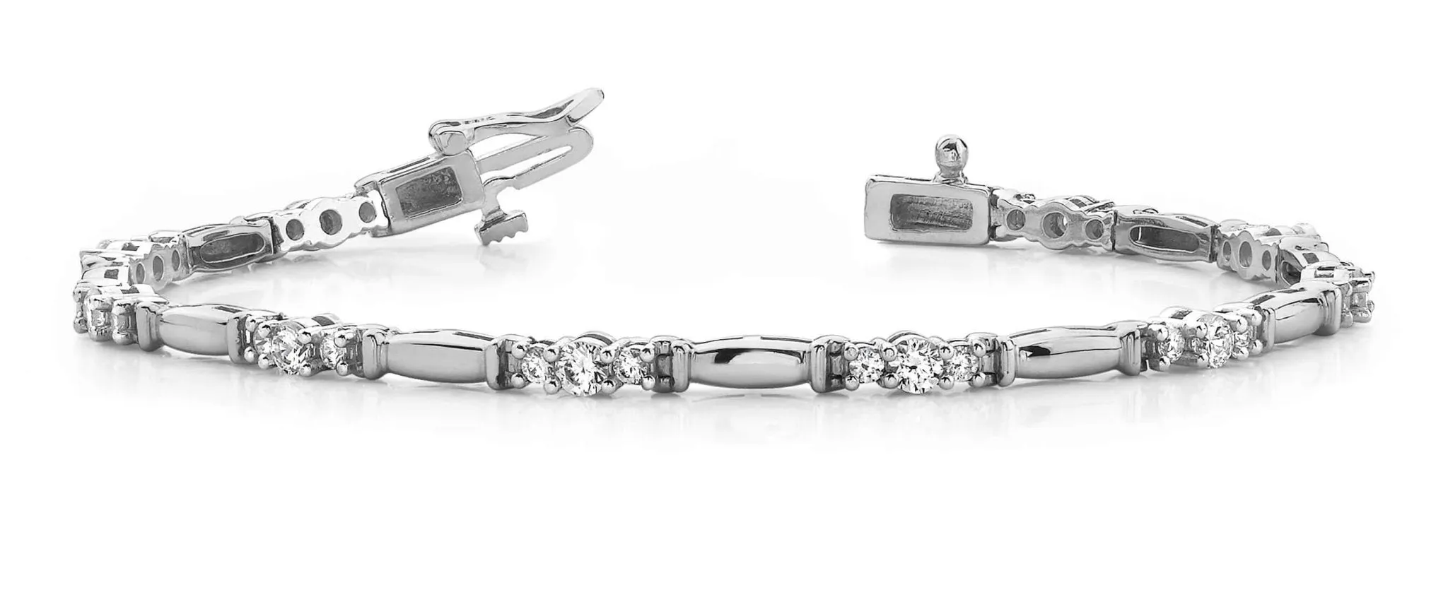 Diamond Triplet Diamond Bracelet with 2.00 ct.(finished) 2.5mm, 3mm