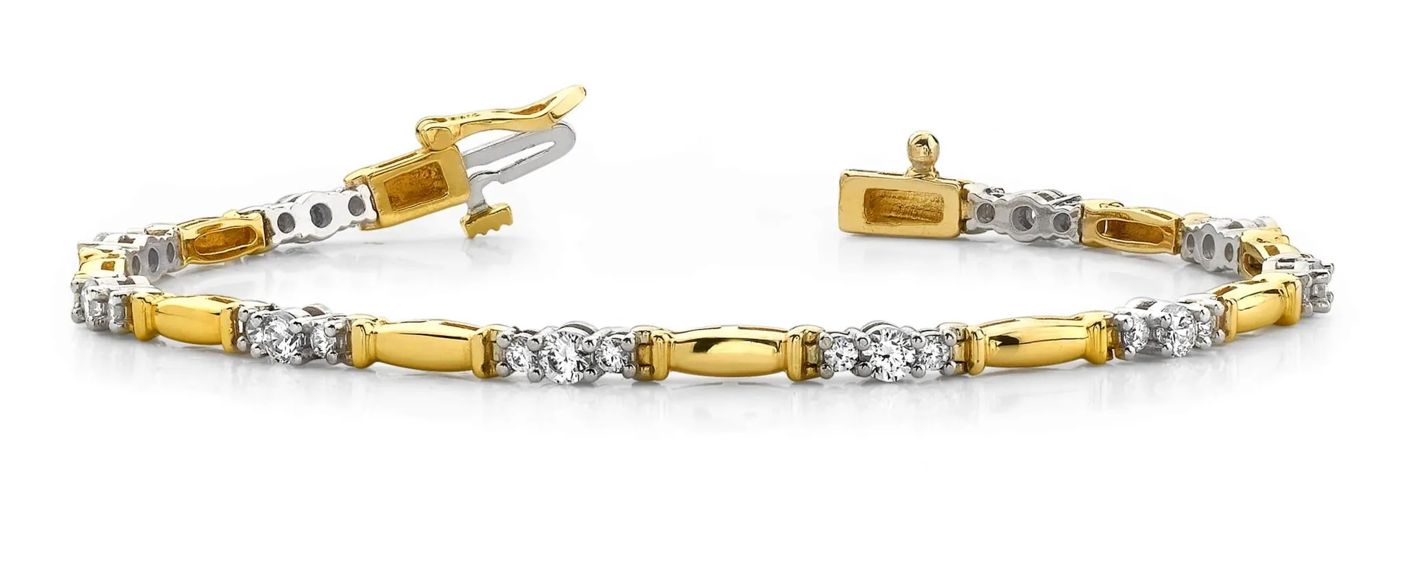 Diamond Triplet Diamond Bracelet with 2.00 ct.(finished) 2.5mm, 3mm