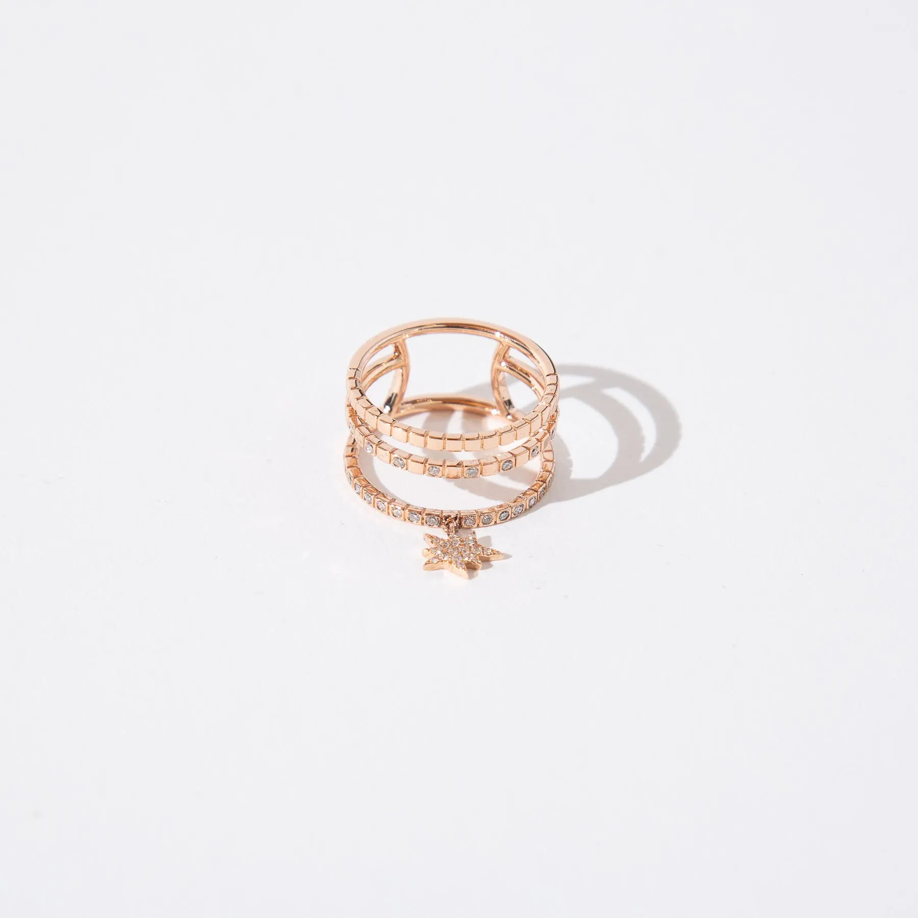 DIANE KORDAS | TRIPLE COSMOS EXPLOSION STAR CHARM DIAMOND RING