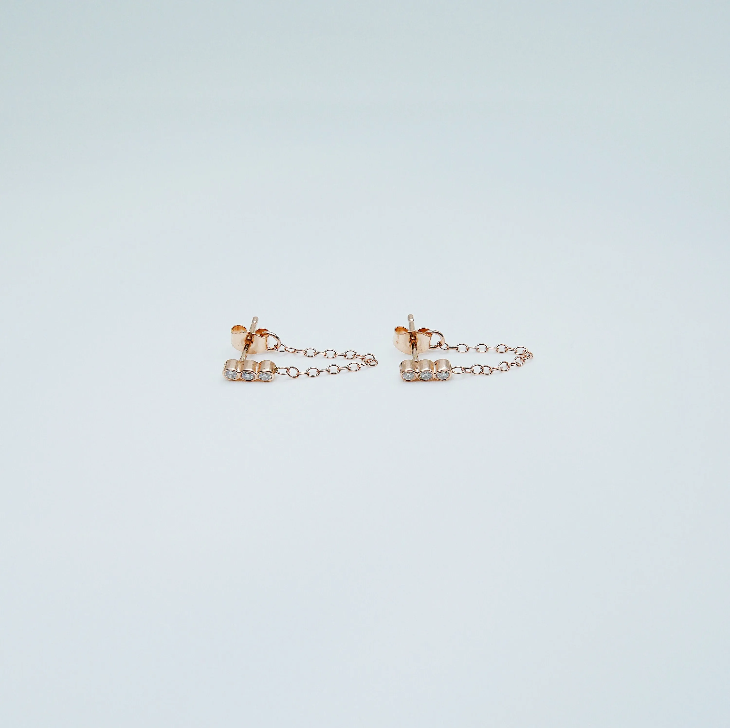 Dot Dot Dot Diamond Chain Earrings