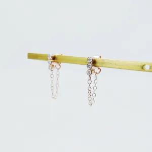 Dot Dot Dot Diamond Chain Earrings