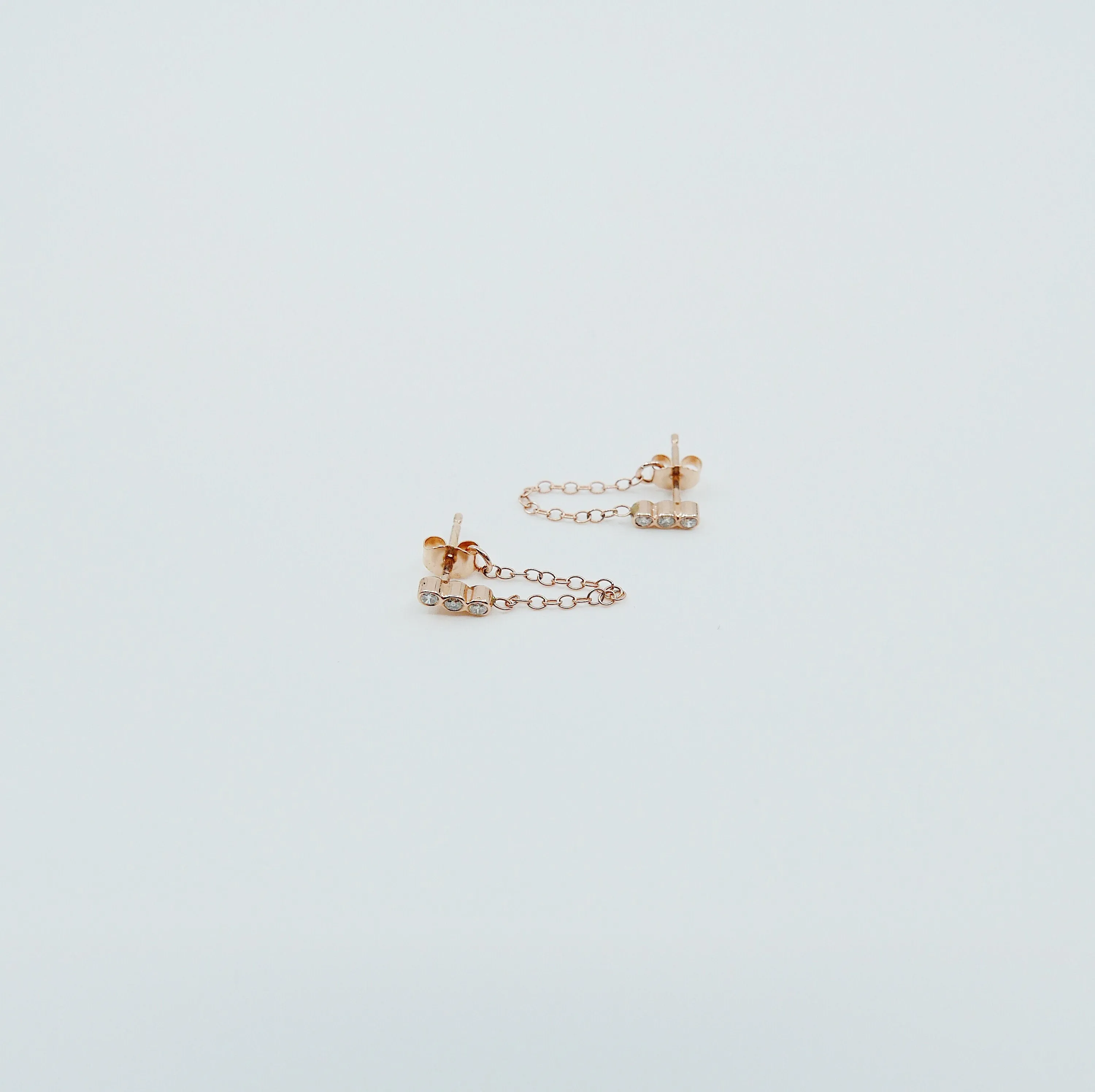 Dot Dot Dot Diamond Chain Earrings