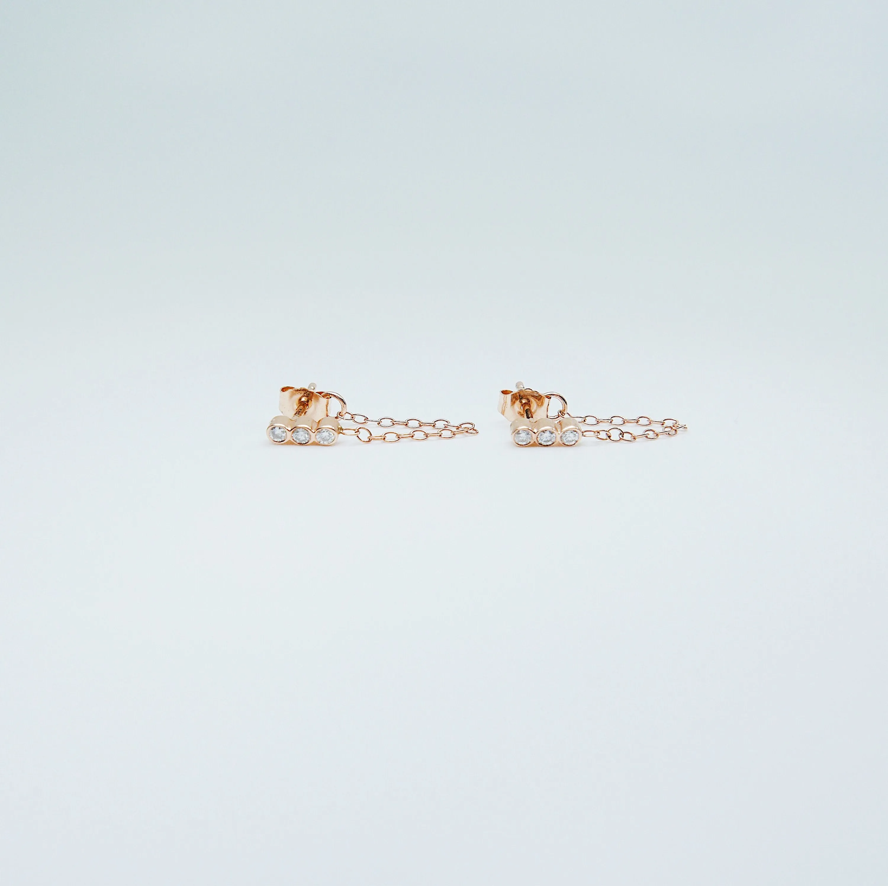 Dot Dot Dot Diamond Chain Earrings