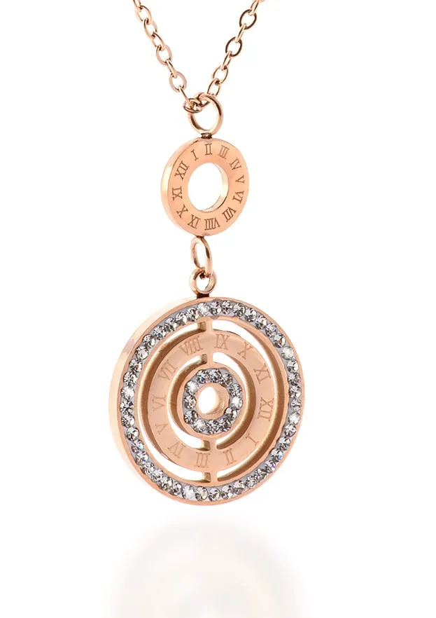 Double Rings Gold Pendant Necklace – Maestro Hennessy ®