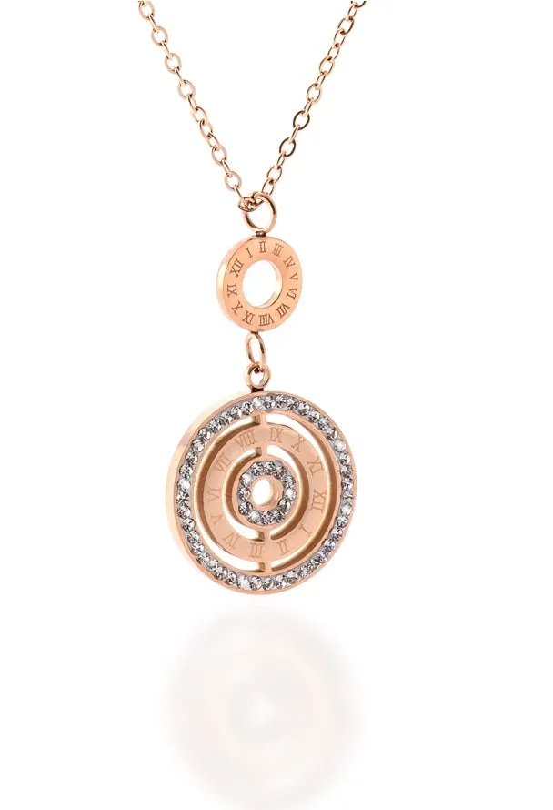 Double Rings Gold Pendant Necklace – Maestro Hennessy ®