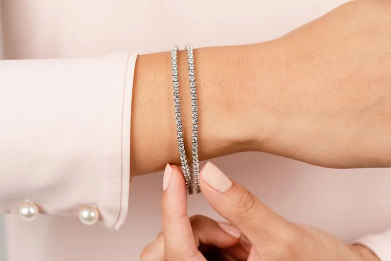 Double Strand Flexible Diamond Bracelet with 4.62 ct.(finished) 1.9mm
