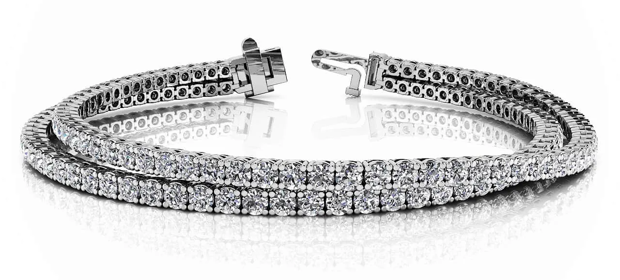 Double Strand Flexible Diamond Bracelet with 4.62 ct.(finished) 1.9mm