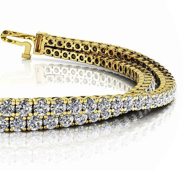 Double Strand Flexible Diamond Bracelet with 4.62 ct.(finished) 1.9mm
