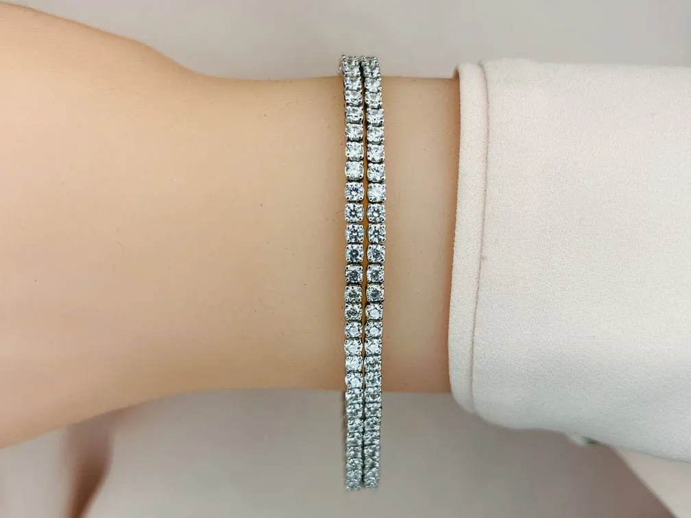 Double Strand Flexible Diamond Bracelet with 4.62 ct.(finished) 1.9mm