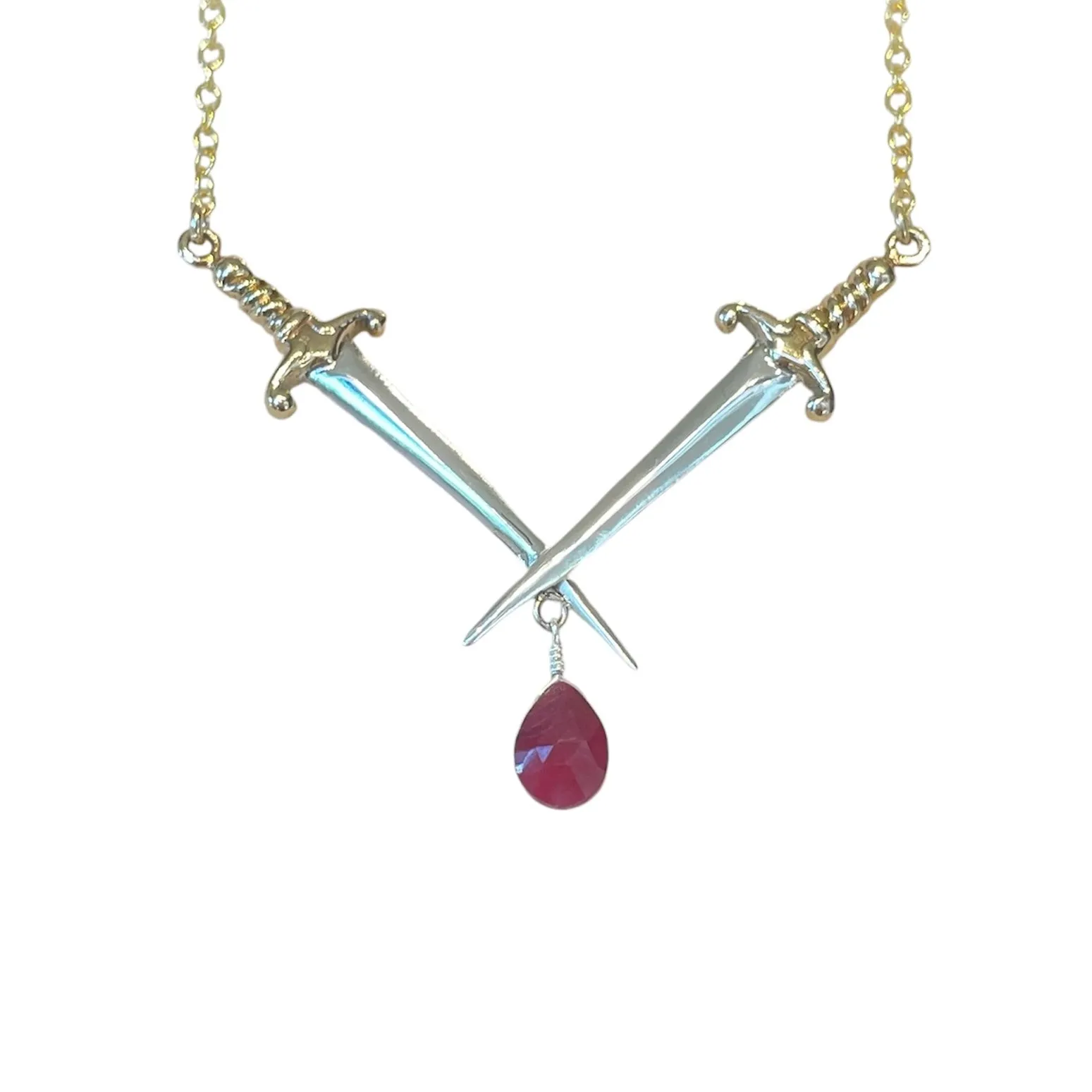 Double Sword Necklace