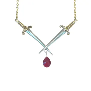 Double Sword Necklace