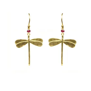 Dragonfly Ruby Earrings