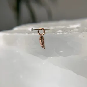 Elongated Leaf Charm