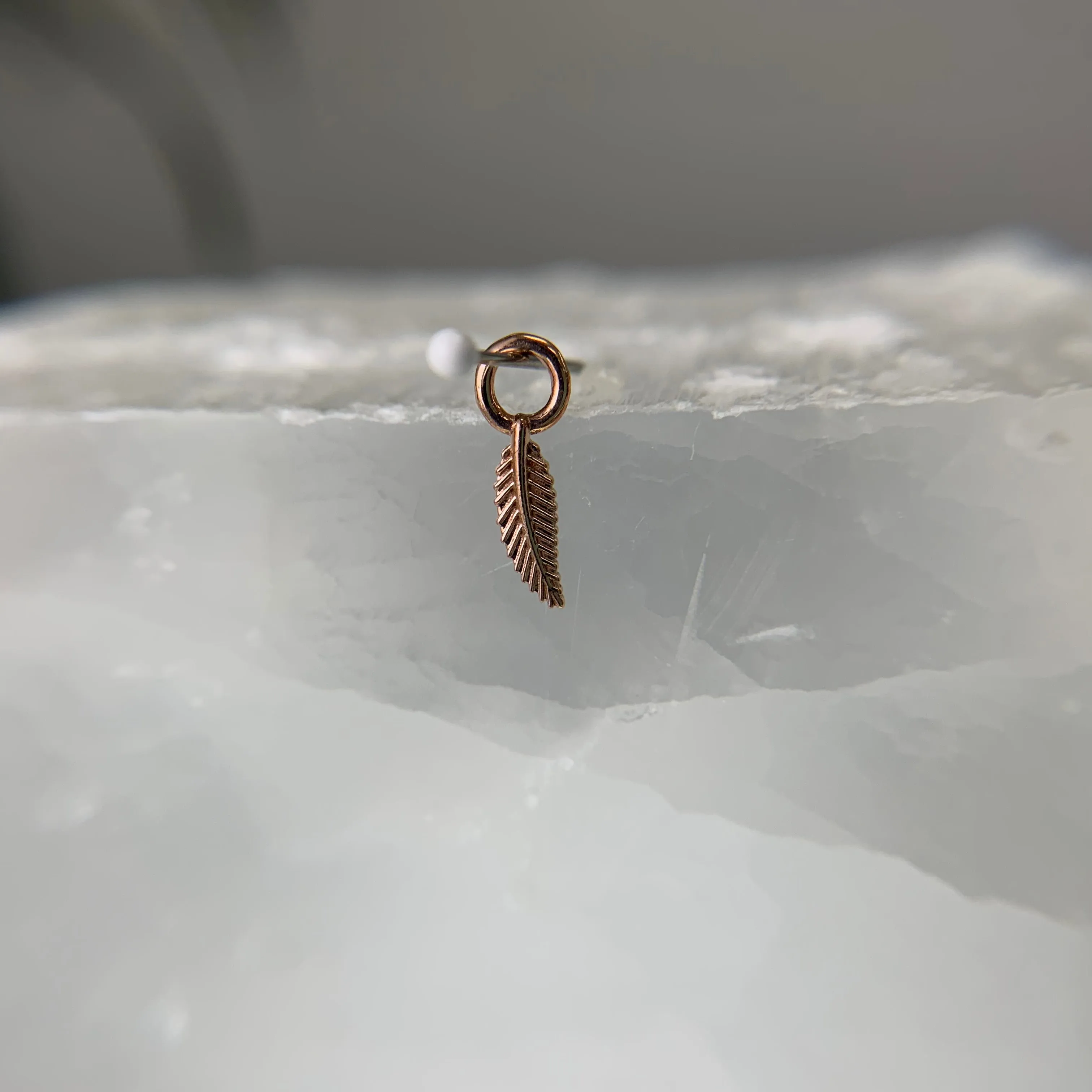 Elongated Leaf Charm