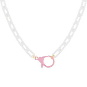 Enamel Clasp Chain Link Necklace