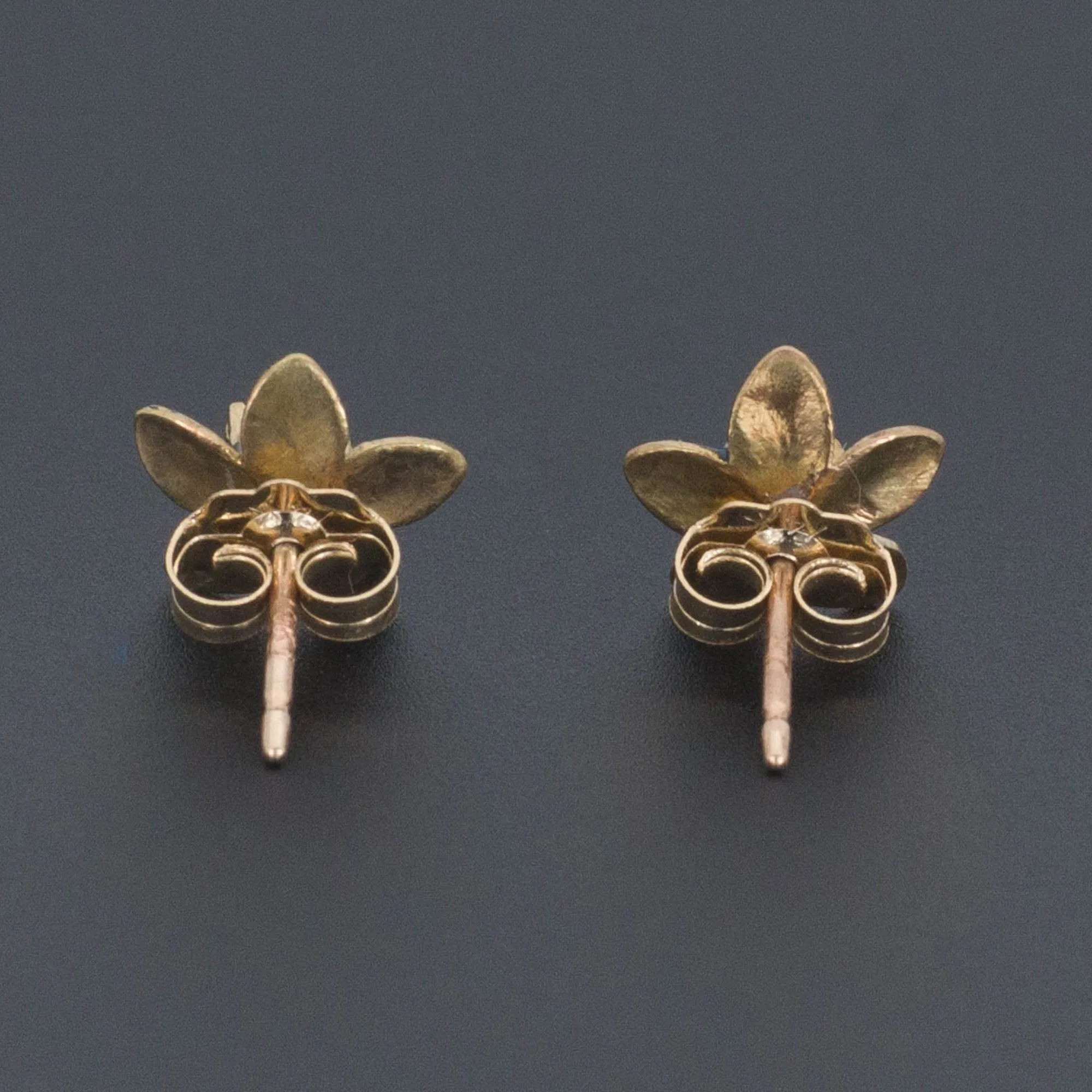 Enamel Flower Earrings | 14k Gold Earrings