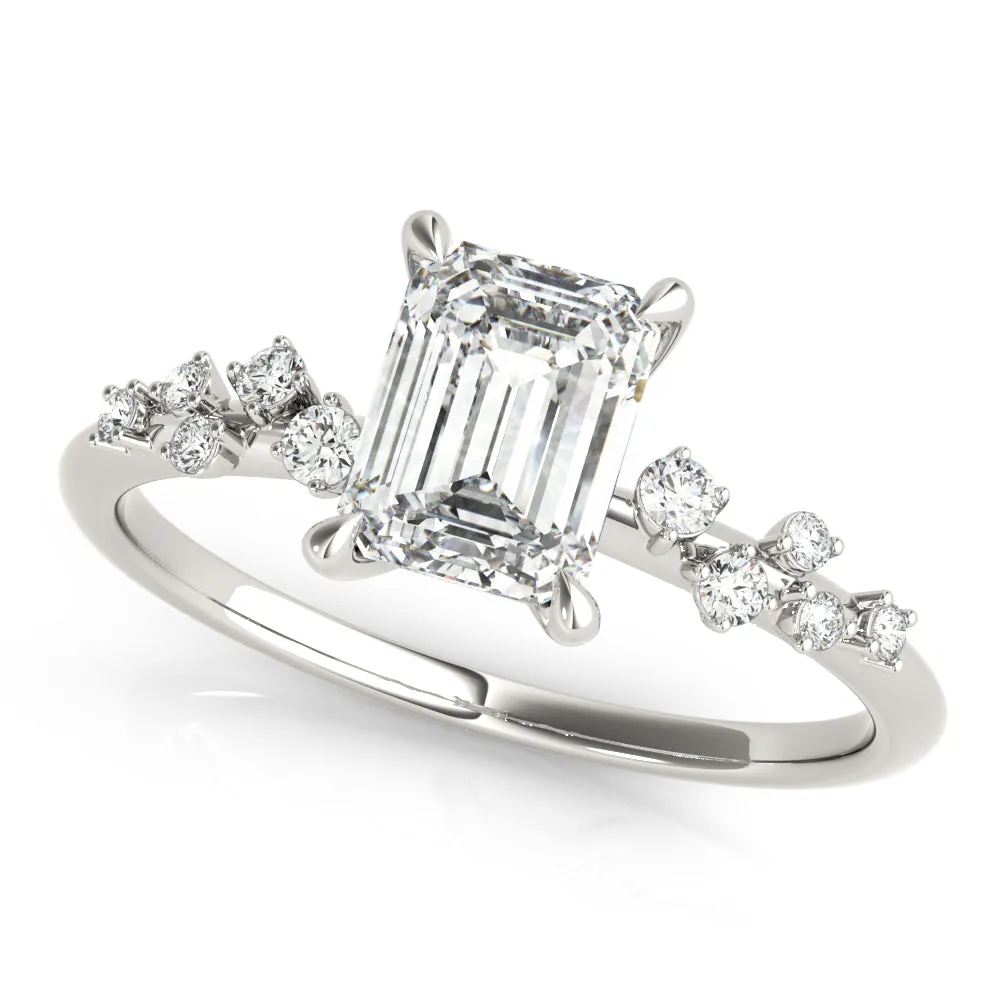 Engagement Ring Emerald Cut Center - TN85257