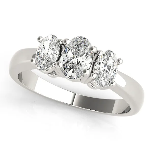 Engagement Rings 3 Stone Oval - TN81979