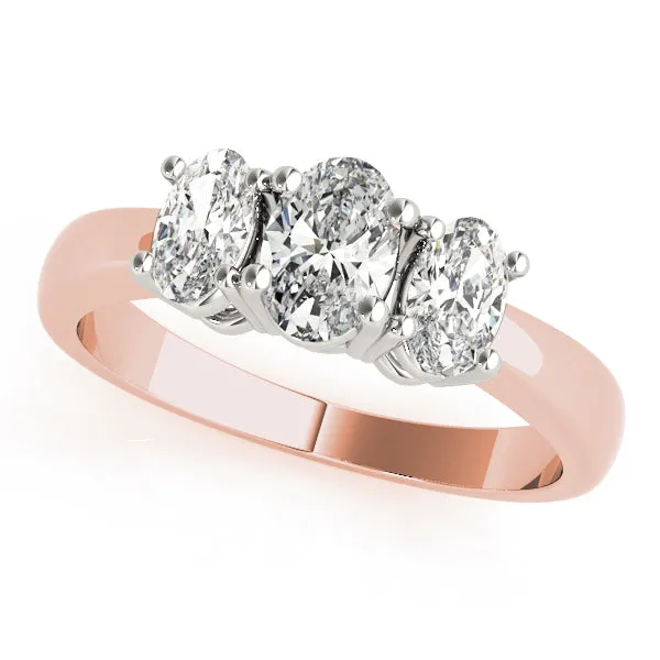Engagement Rings 3 Stone Oval - TN81979