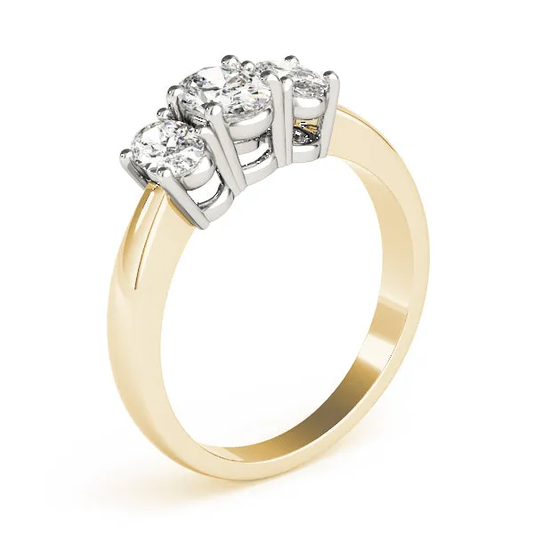 Engagement Rings 3 Stone Oval - TN81979