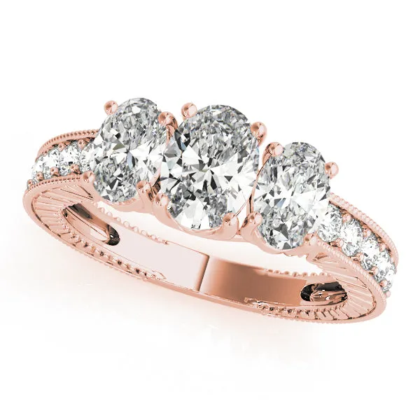Engagement Rings 3 Stone Oval - TN82737