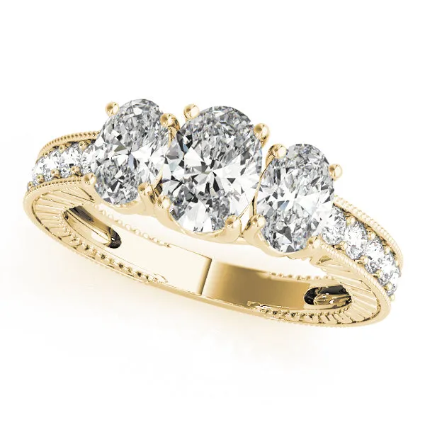 Engagement Rings 3 Stone Oval - TN82737