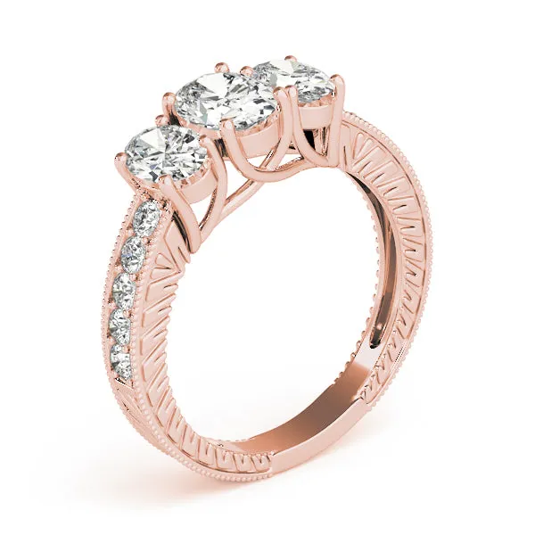 Engagement Rings 3 Stone Oval - TN82737