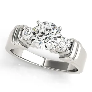 Engagement Rings 3 Stone Round - TN81875