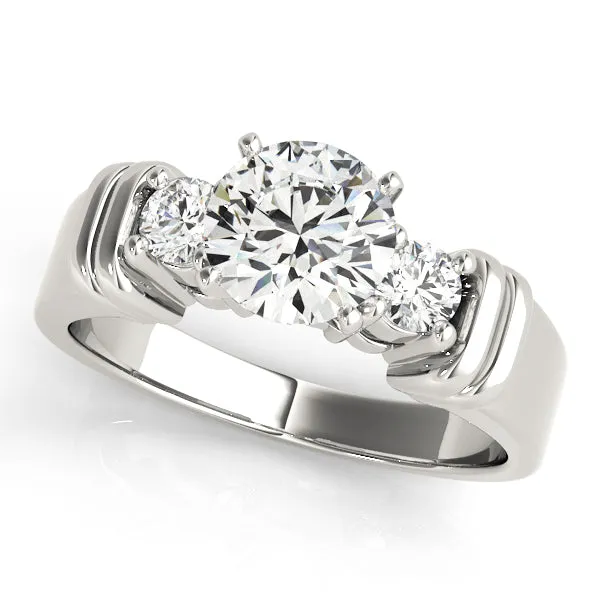 Engagement Rings 3 Stone Round - TN81875