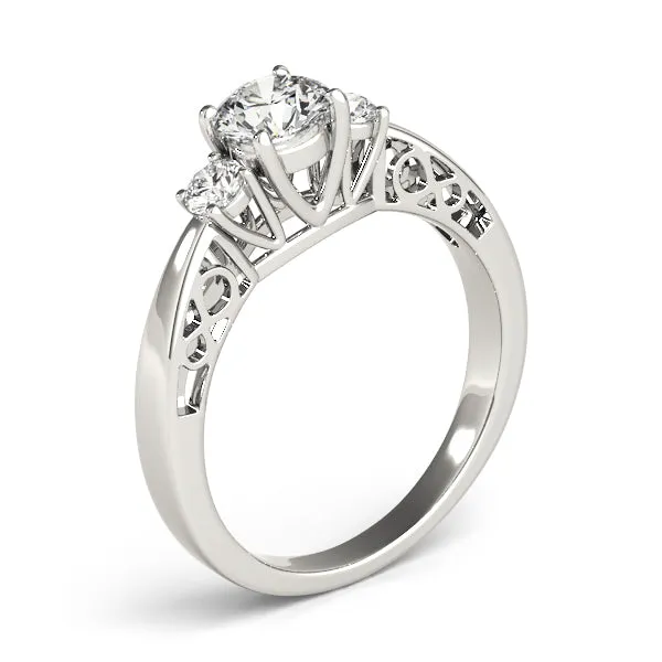 Engagement Rings 3 Stone Round - TN82743
