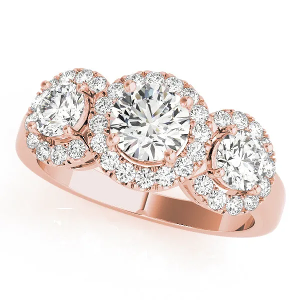Engagement Rings 3 Stone Round - TN83540