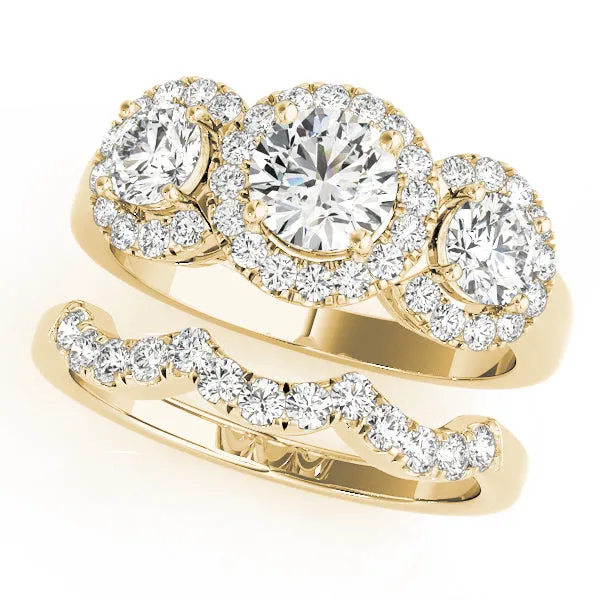 Engagement Rings 3 Stone Round - TN83540