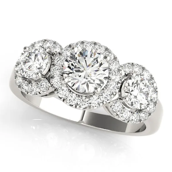 Engagement Rings 3 Stone Round - TN83540
