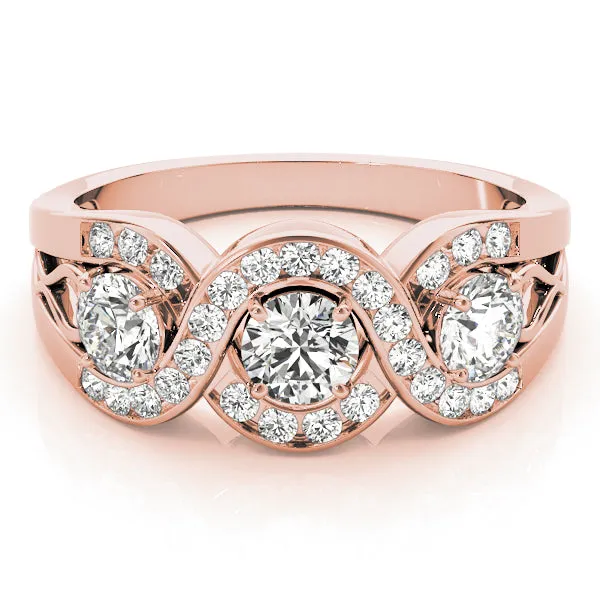 Engagement Rings 3 Stone Round - TN84119
