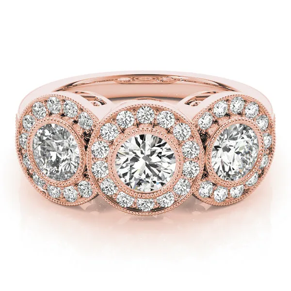 Engagement Rings 3 Stone Round - TN84448