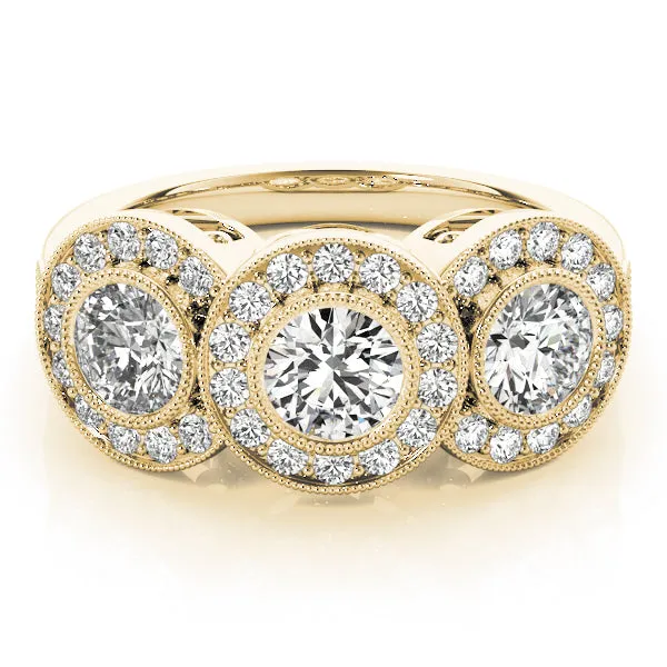 Engagement Rings 3 Stone Round - TN84448