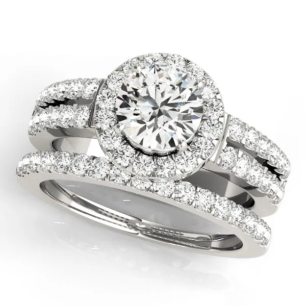 Engagement Rings Halo Round - TN50378-E