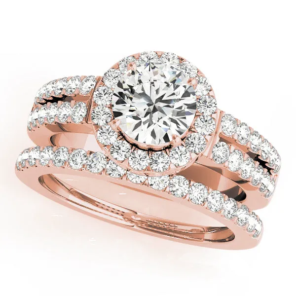 Engagement Rings Halo Round - TN50378-E